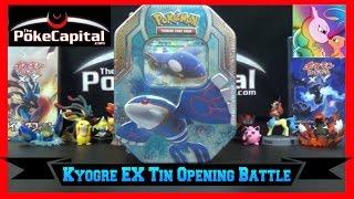 Pokemon Kyogre EX Tin Opening Battle vs Outcast Dimension TCG