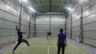 Badminton Battle: Srini/Sarvesh vs Surath/Dhruv