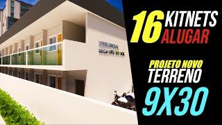 16 KITNETS 20m² - TERRENO 9X30 | 1 QUARTO PARA INVESTIMENTO | VIVER DE RENDA - PARTE 2