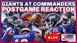 New York Giants vs Washington Commanders Postgame Reaction Show | Latest News