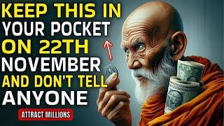 If you KEEP this in POCKET on NOVEMBER 22TH, your FINANCIAL problems will end | Buddhist Teachings