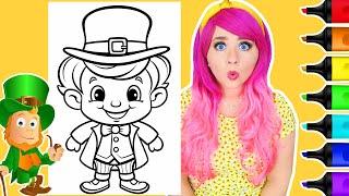 Coloring a Leprechaun Boy | Lucky Leprechaun St. Patrick's Day Coloring Book | Ohuhu Art Markers