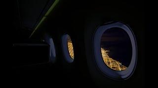 2024 DARK Screen Takeoff & Landing Airplane Ambience for Sleeping | Flight Attendants | Call Dings