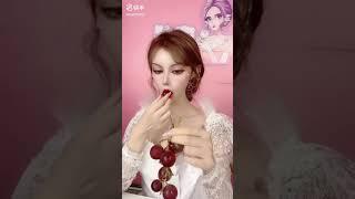 Swallowing Grapes  | Asian Mukbang asmr eating video