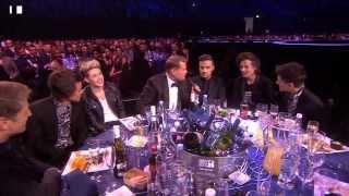 James Corden chats with One Direction | BRIT Awards 2014