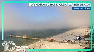 Timelapse video shows fog moving into Clearwater Beach