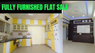 2 bhk fully furnished flat for sale in kukatpally hyderabad || hyderabad resale flat || realestate