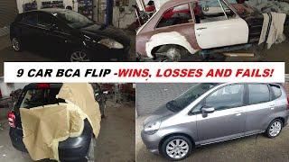 9 Car British Car Auction Flip , MORE LOSSES, plus and epic Copart FAIL!