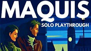 Maquis Board Game | Full Solo Playthrough | How to Play This Solitaire Worker Placement Board Game