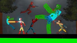 Super Heros vs Zombie Attack Full Fight in People Playground