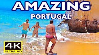 Portugal Walking tour, Amazing Beach, Beach Walk Portimao