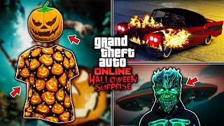 NEW Halloween JACK O LANTERNS Event, LOCATIONS, FREE Skeleton Outfits GTA 5 (GTA Online Update)