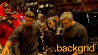 Lady Gaga and Michael Polansky arrive back at their hotel after attending an SNL dinner