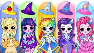 Switch Fashion: MLP Twilight Sparkle, Rainbow Dash & Friends | DIYs Paper Doll & Craft