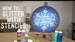 How To Glitter With Stencils | Speed Tutorial | STCL3625 | StudioR12 Stencils