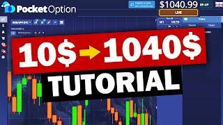 10$ to 1040$ | Most profitable strategy for binary options 2022 / Pocketoption & Quotex tutorial