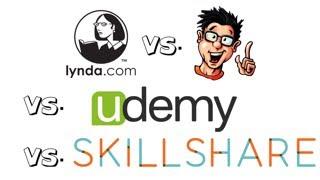 Lynda com VS Digitaltutors com VS Udemy com VS Skillshare com