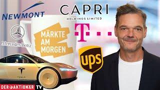 Märkte am Morgen: Tesla, Newmont, Capri, UPS, Mercedes-Benz, Deutsche Telekom, Bilfinger