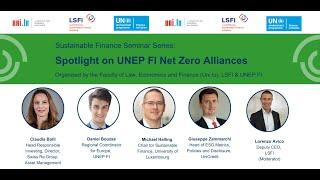Sustainable Finance Seminar Series: Spotlight on UNEP FI Net Zero Alliances