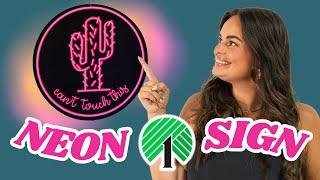Dollar Tree FAUX Neon Sign with Cricut - IT IS STUPID EASY