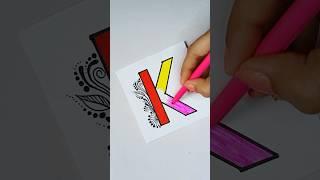 Satisfying Colour filling in Alphabet "K" #Art #Like