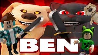 OS HERÓIS TENTANDO FUGIR NO CACHORRO BEN MALVADO | Roblox - Ben! 