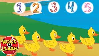 Five Little Ducks with lyrics | Song for Kids by Rock 'N LeRN