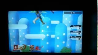 Bayonetta vs Falcon. Combo with 3 double jumps.