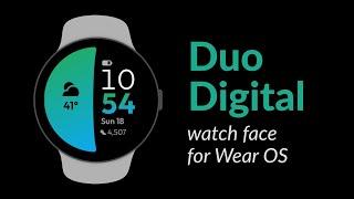 Duo Digital watch face for Wear OS smartwatches