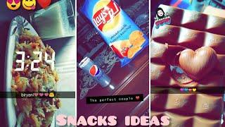 Best Snapchat Streak ideas for Snacks ||snacks snap/insta story ideas for foodies 