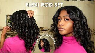 HOW TO: EASY FLEXI ROD SET FOR FULL & BOUNCY CURLS ON BLOWN OUT NATURAL HAIR #naturalhair