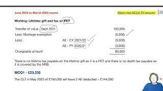 Chapter 23 Inheritance Tax (part 4) -  ACCA TX-UK Taxation (FA 2023)