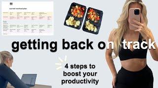 4 STEPS TO BOOST PRODUCTIVITY: let's get back on track