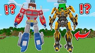 MAIZEN : JJ and Mikey Become TRANSFORMERS Story - Minecraft Animation JJ & Mikey