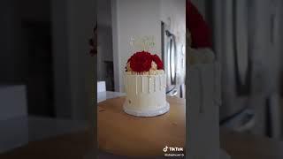 Chocolate Cake but White Decor??