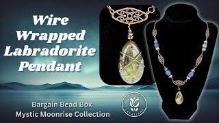 BBB September 2024 - Mystic Moonrise - Wire Wrapped Labradorite Pendant and Lapis Necklace