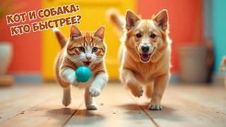 Смешные приколы  с котами и собаками  Смех до слёз!  #котыприколы #котики #смехдослез