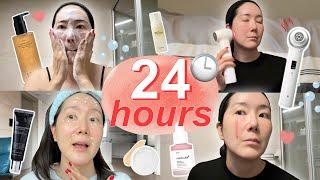 ️Realistic Raw 24hours of what I put on my face throughout the whole day!