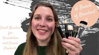 SMALL BRUSHES FOR FOUNDATION, CREAM BLUSH, BRONZER, AND HIGHLIGHT: Fude & Synthetic Brushes