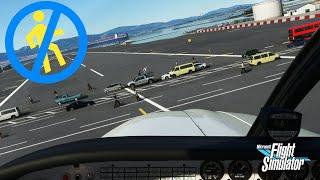 Traffic CROSSING the Runway! LXGB - Gibraltar Scenic Life from SamScene