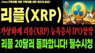 리플 리플코인 리플코인전망 XRP BTC  뉴욕증시 IPO상장 코인전망 비트코인 이더리움 도지코인