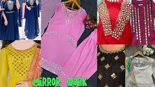Mirror Work Dress Design 2025/ Mirror Embroidery Design Ideas