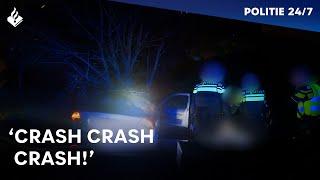 Achtervolging eindigt in crash | POLITIE 24/7