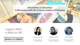 A Discussion with the Citizens Archive of Pakistan