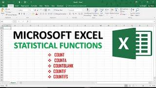 STATISTICAL FUNCTION IN EXCEL PART 1 :-COUNT,COUNTA,COUNTIF,COUNTIFS || MICROSOFT EXCEL