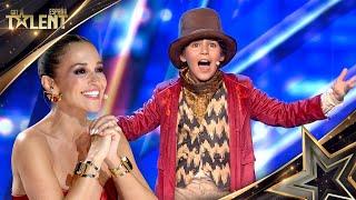 Little WILLY WONKA comes to sing with his SWEET VOICE! | Auditions 4 | Spain's Got Talent 2024