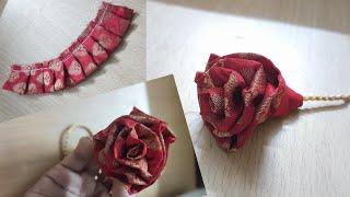 Fabric flower making for blouse / Flower Latkan making / Latkan  @FreelancerCostumeDesigner