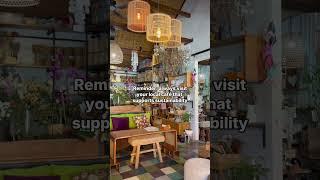 Visiting sustainable cafe in Bali
