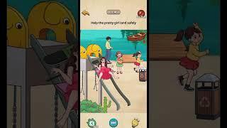 Nightmare Puzzle: The Unknown - Level 72 - Help the pretty girl land safely.