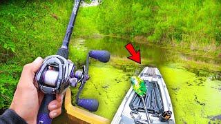 Exploring SMALL Creeks for BIG Bass (Kayak Fishing)